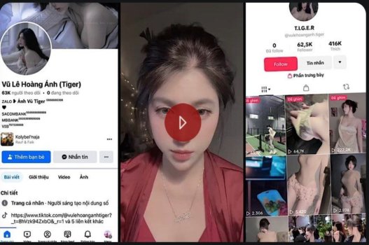 Bị lộ phim sex Vũ Lê Hoàng Ánh - Tiktoker ngực to