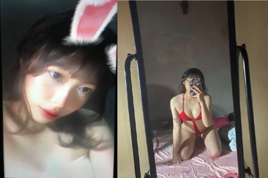 Em bạn gái thích khoe nội y đỏ nóng bỏng