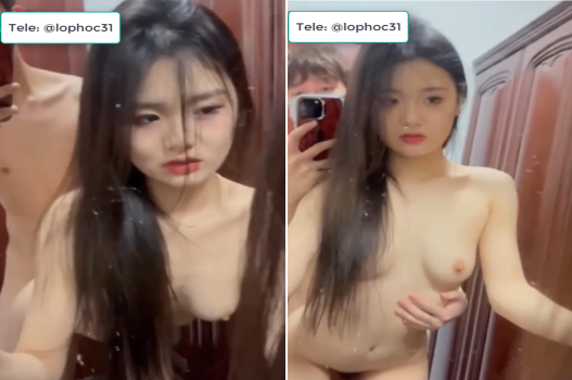 Gái xinh thích nhìn gương khi chịch